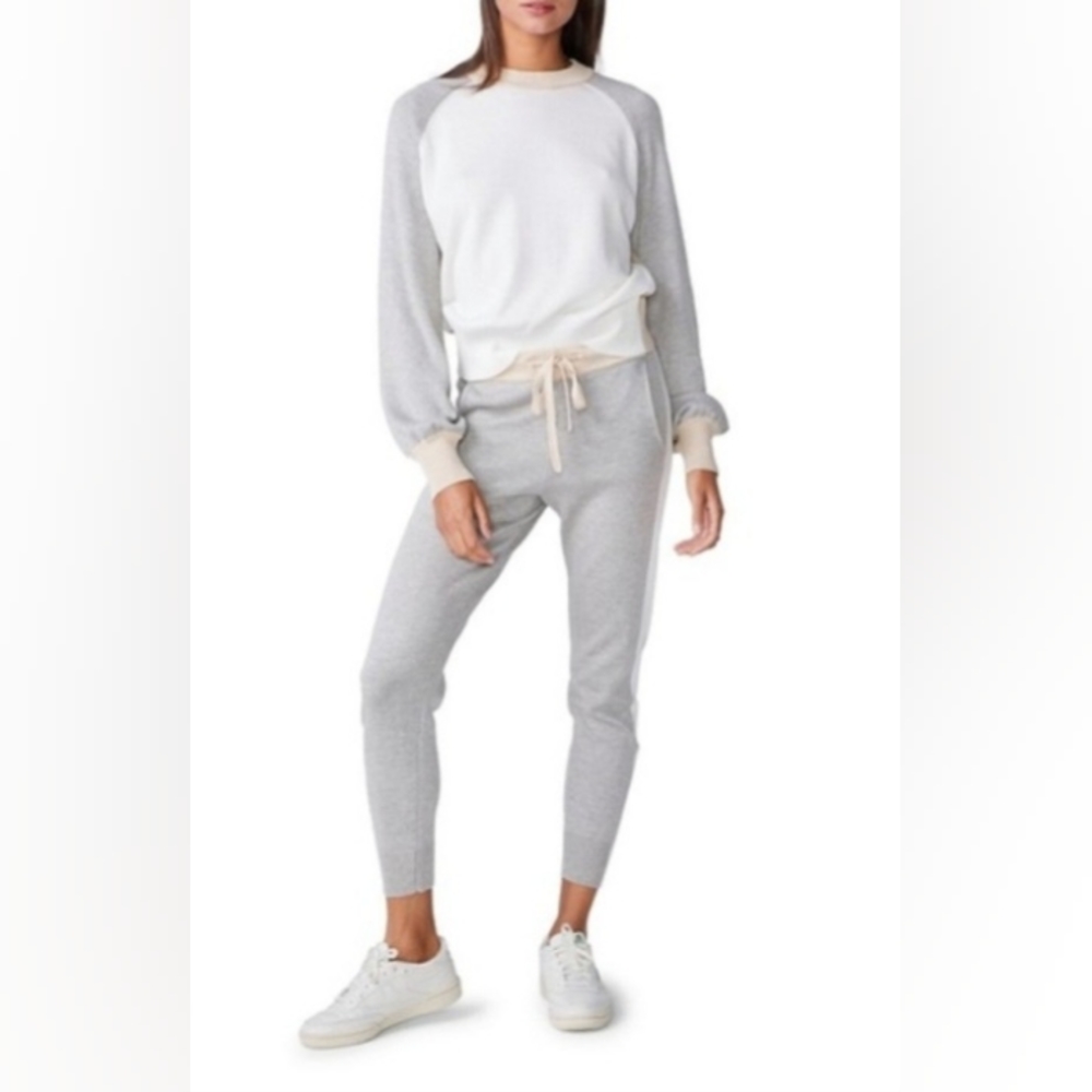 FINAL - Monrow Colorblock Crewneck Sweater and Pants Set